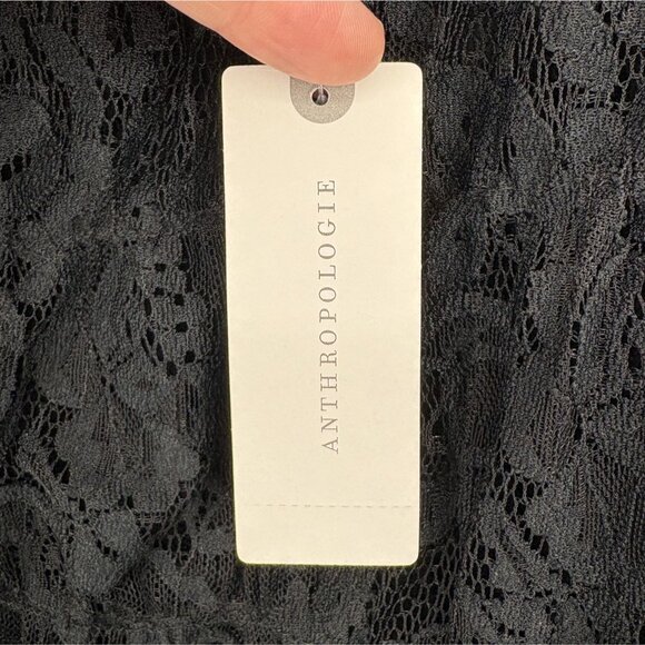 NEW Anthropologie Porridge Women's Sheer Black Lace Top S Going Out Top Party - Picture 6 of 10